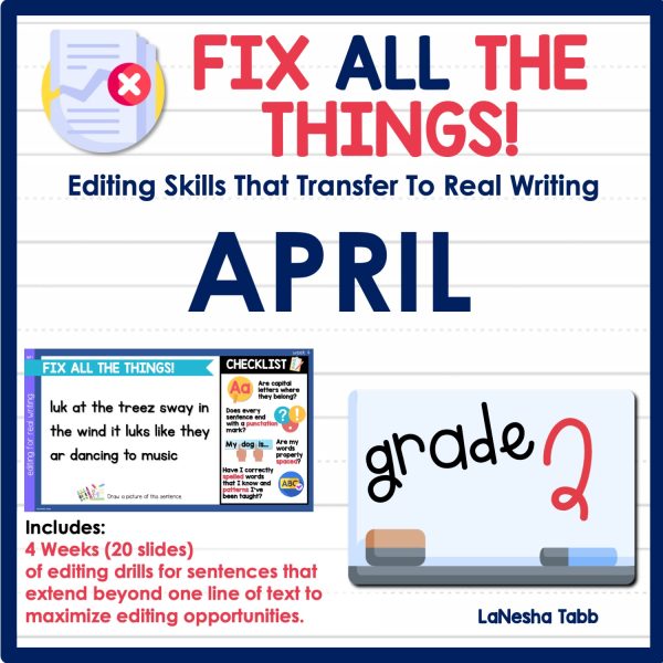 2nd Grade Editing Practice April