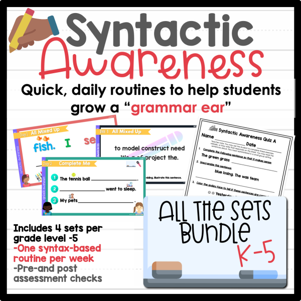 K-5 Grade SYNTACTIC AWARENESS MEGA Bundle