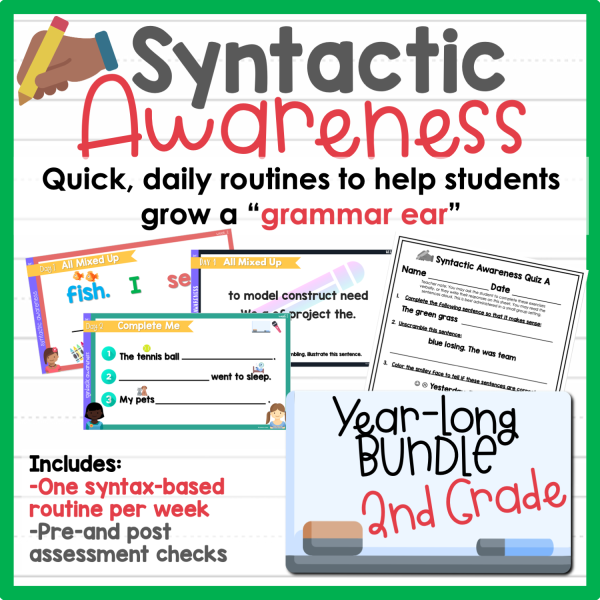 2nd Grade SYNTACTIC AWARENESS Bundle