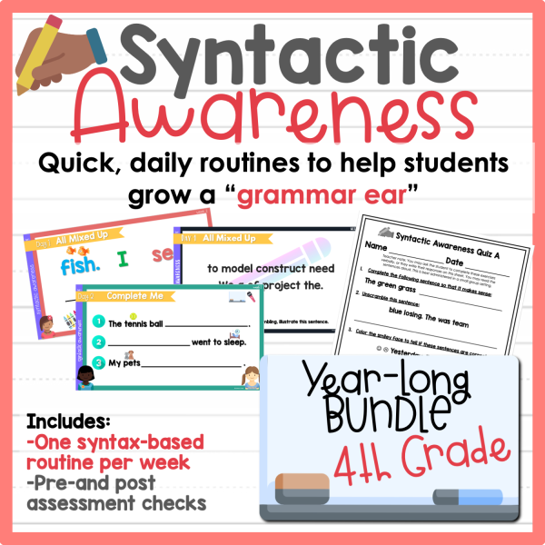 4th Grade SYNTACTIC AWARENESS Bundle