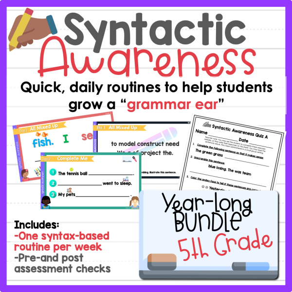 5th Grade SYNTACTIC AWARENESS Bundle
