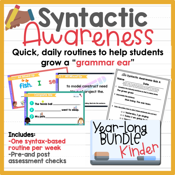 Kindergarten SYNTACTIC AWARENESS Bundle